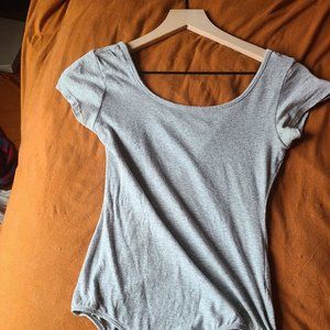 Gray Basic Bodysuit